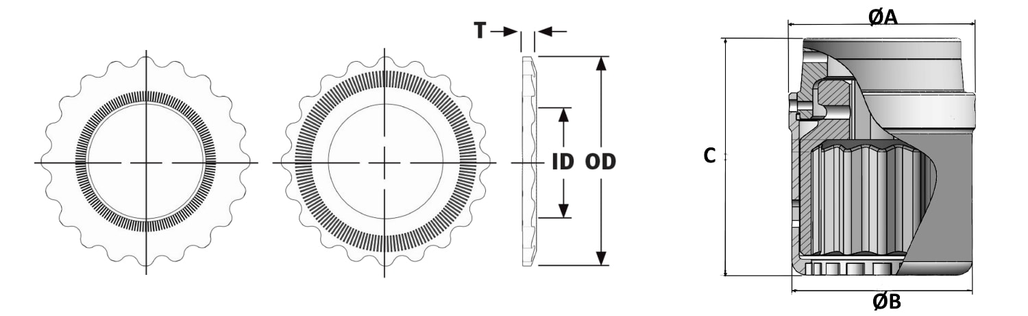 HYTORC WASHER 寸法図